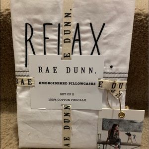 Rae Dunn Standard “RELAX” Pillow Cases